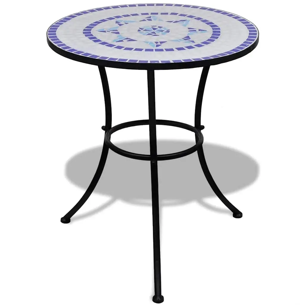 Bistro Table Blue and White 60 cm Mosaic 41530 - Furniture