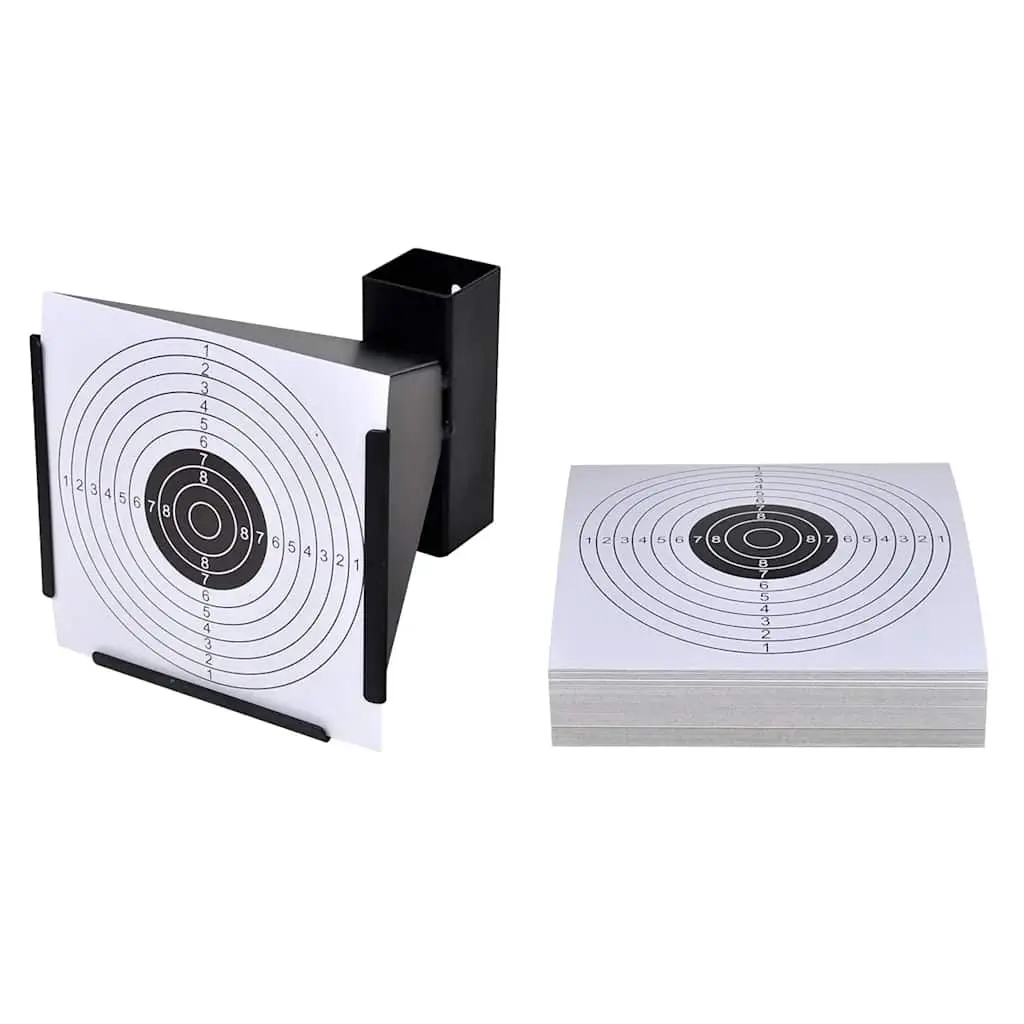 14 cm Funnel Target Holder Pellet Trap + 100 Paper Targets 90829 - Sports & Outdoor