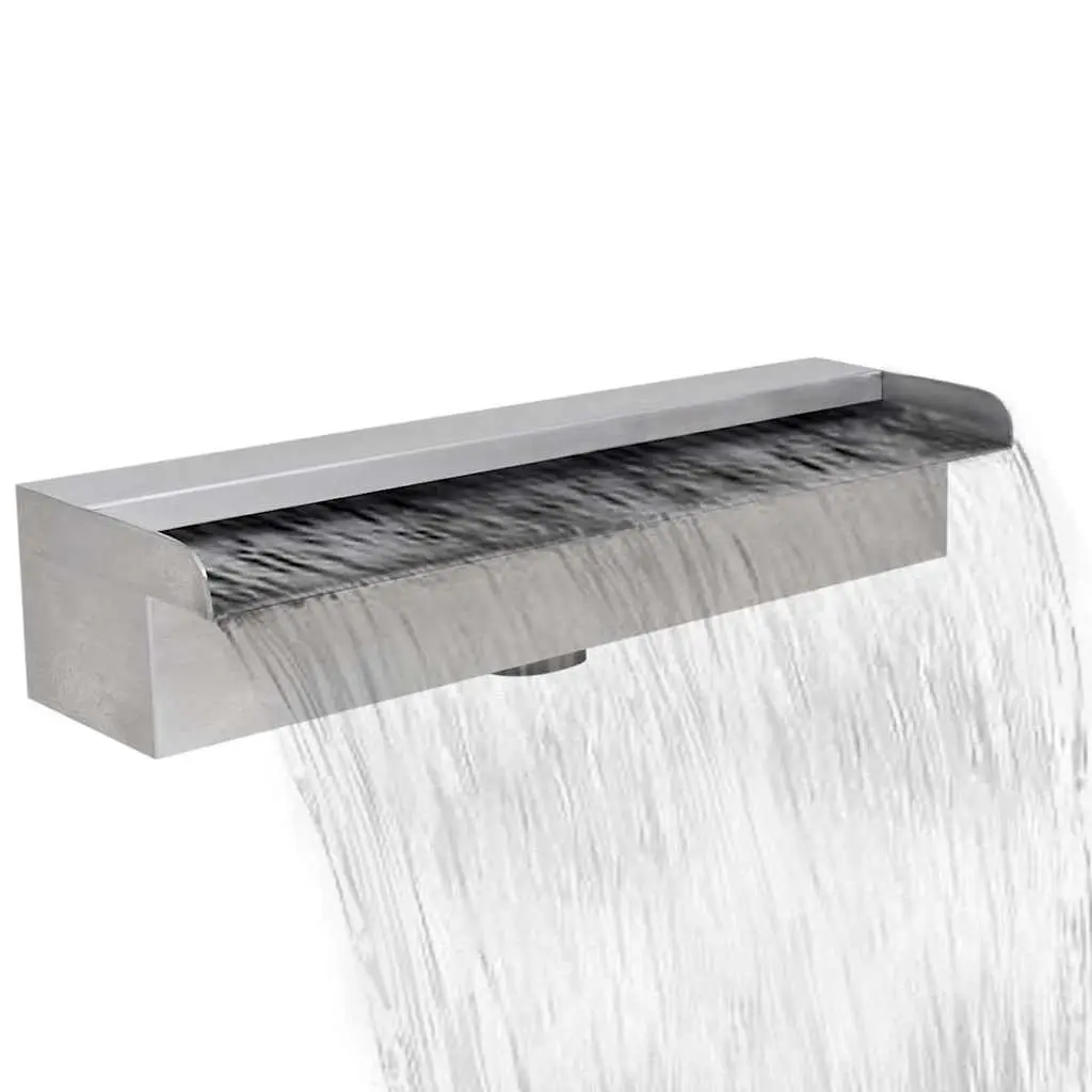 Rectangular Waterfall Pool Fountain Stainless Steel 45 cm 41666 - Home & Garden