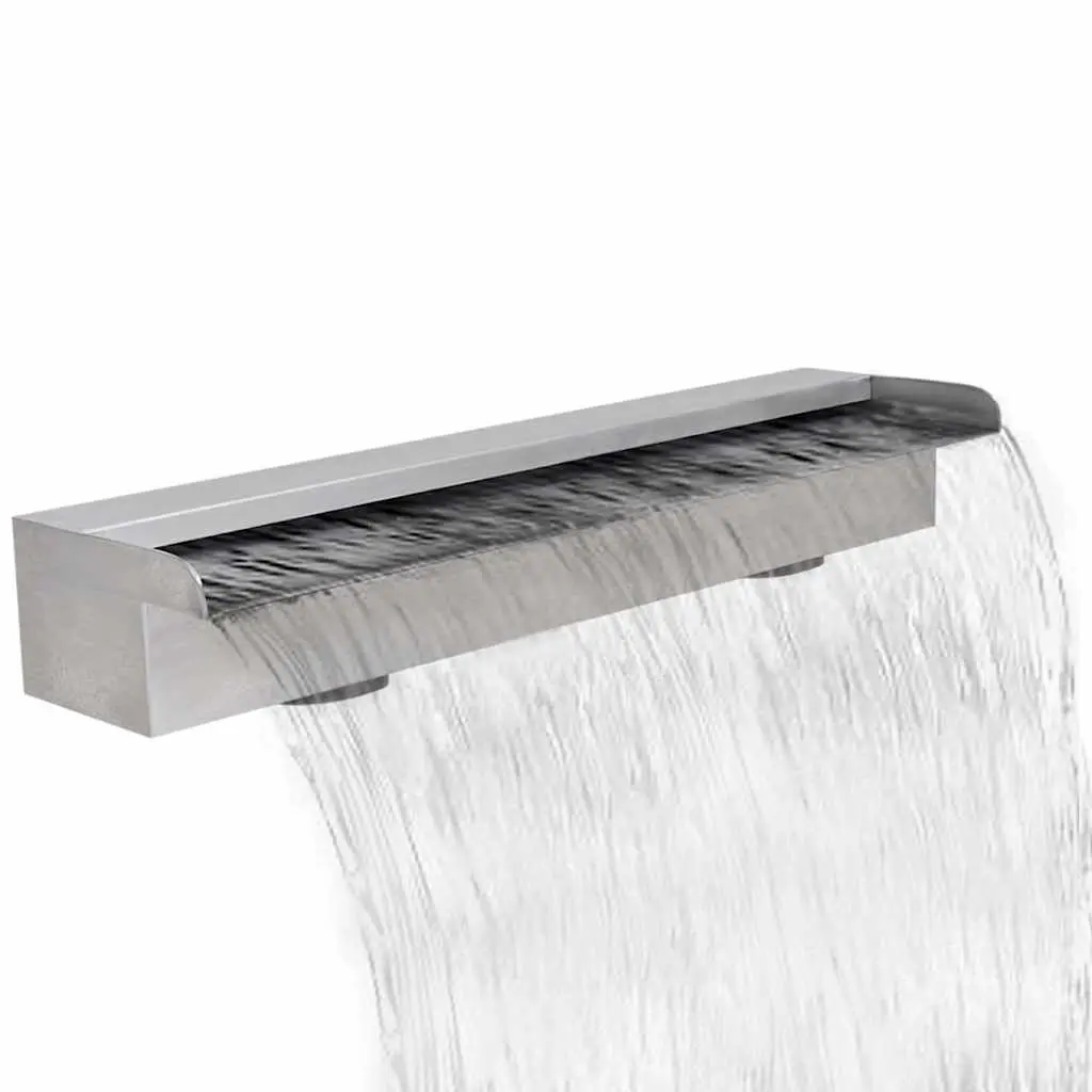 Rectangular Waterfall Pool Fountain Stainless Steel 60 cm 41667 - Home & Garden