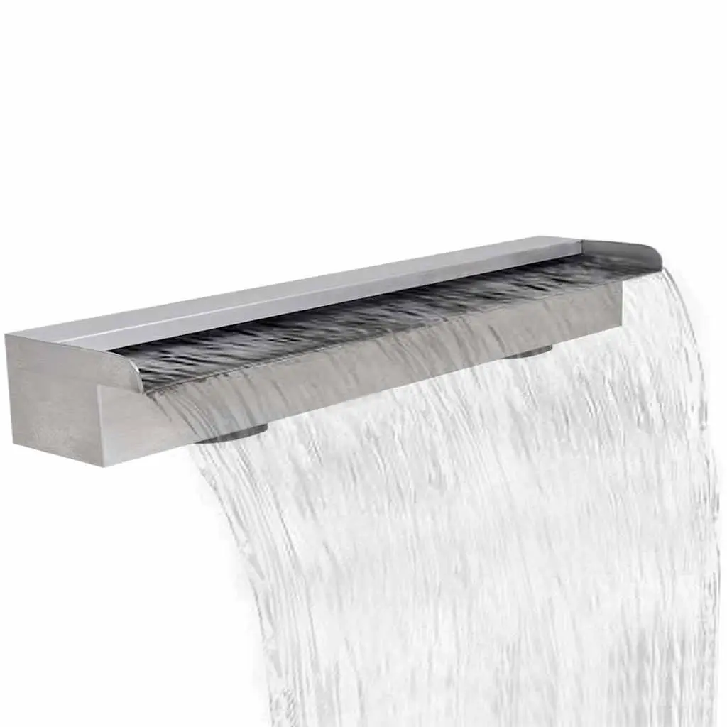 Rectangular Waterfall Pool Fountain Stainless Steel 90 cm 41668 - Home & Garden