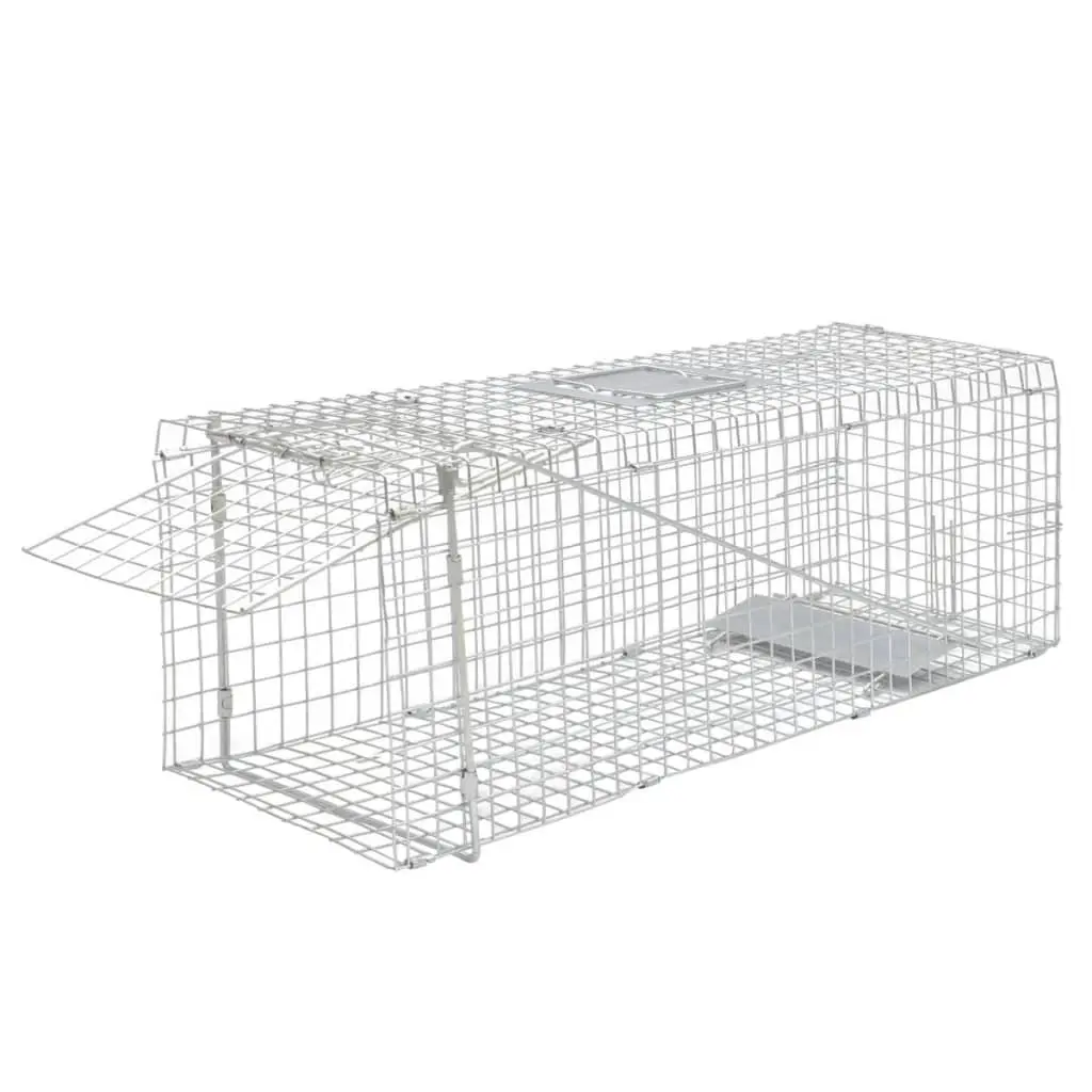 Galvanised Live Trap 80 cm 170237 - Sports & Outdoor