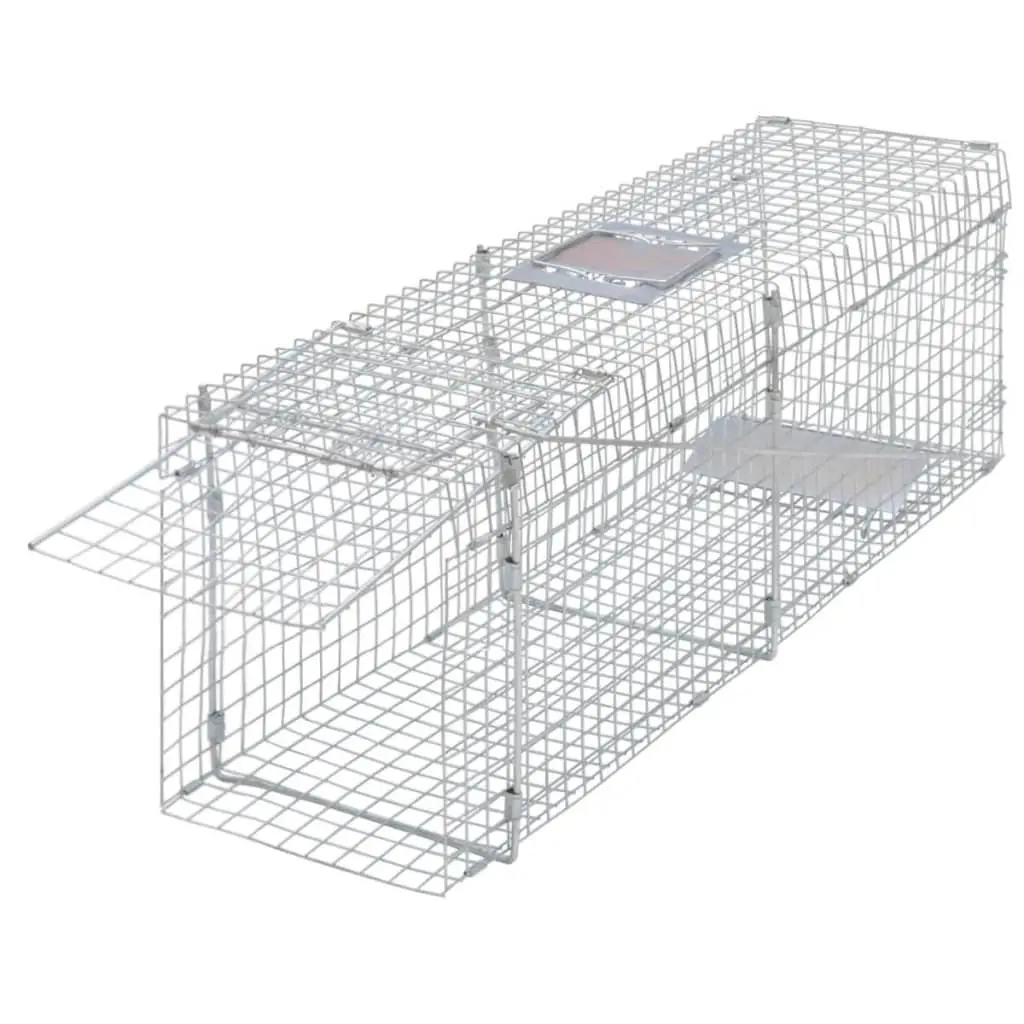 Galvanised Live Trap 100 cm 170238 - Sports & Outdoor