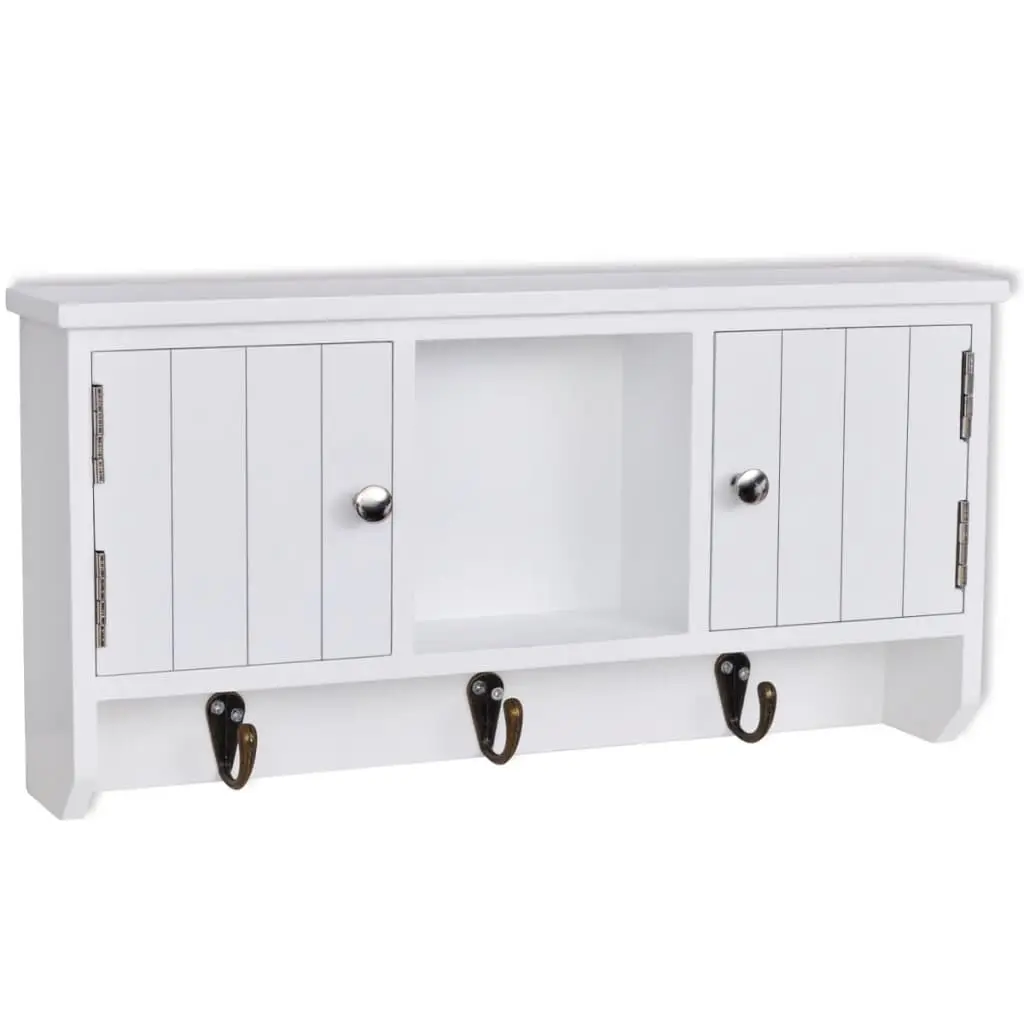 Wall Cabinet for Keys and Jewellery with Doors and Hooks 241850 - Furniture