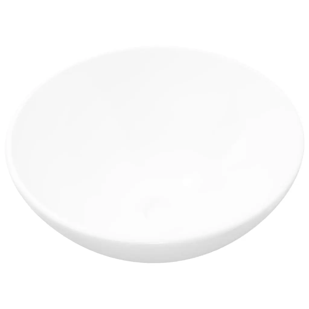 Ceramic Bathroom Sink Basin White Round 141928 - Hardware