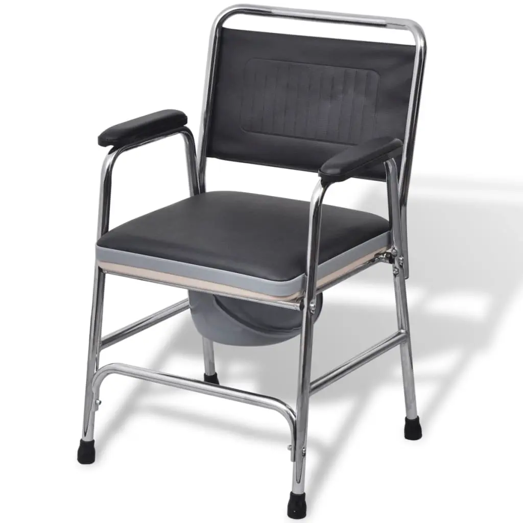 Commode Chair Steel Black 110131 - Health