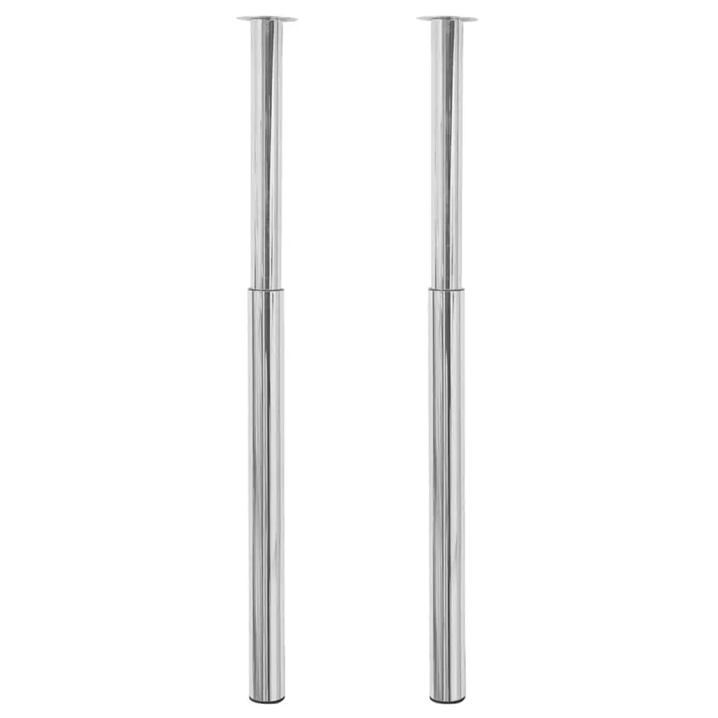 Telescopic Table Legs 2 pcs Chrome 710 mm-1100 mm 242151