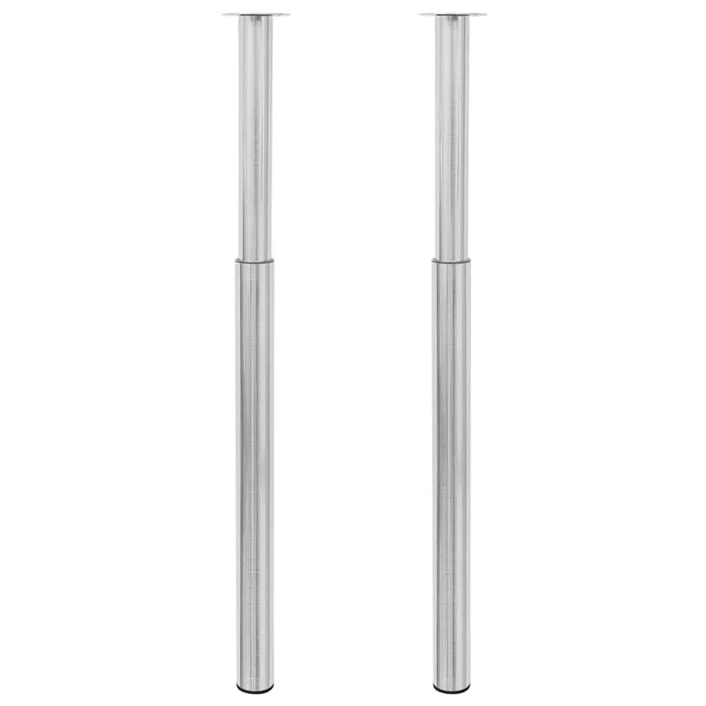 Telescopic Table Legs 2 pcs Stainless Steel 710 mm-1100 mm 242152