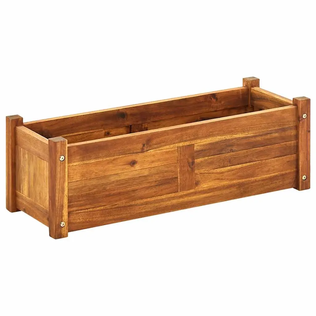 Garden Raised Bed Acacia Wood 76x27.6x25 cm 41771 - Home & Garden