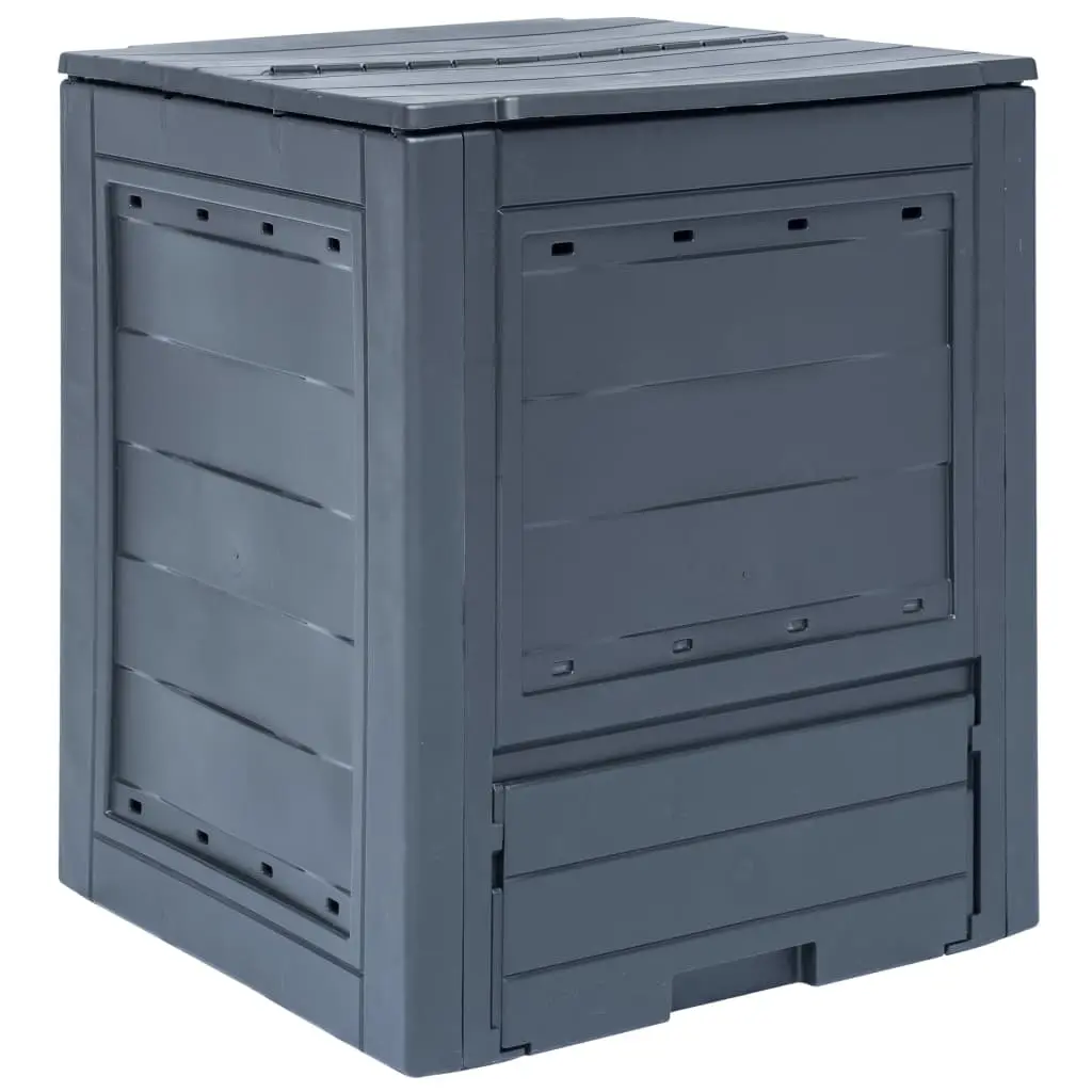 Garden Composter Grey 60x60x73 cm 260 L 45682 - Home & Garden