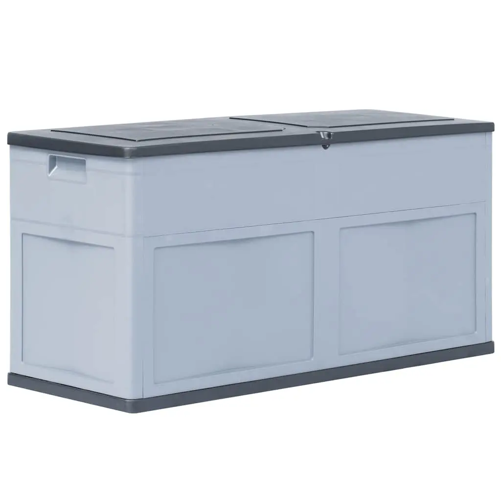 Garden Storage Box 320 L Grey Black 45689 - Outdoor Storage Boxes - Up to 60% off