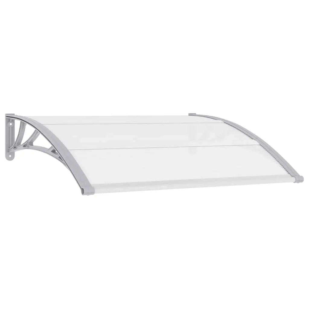 Door Canopy Grey and Transparent 120x75 cm PC 144818 - Home & Garden
