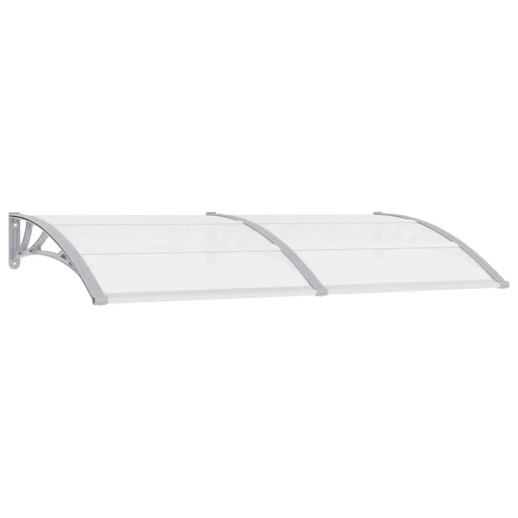 Door Canopy Grey and Transparent 200x75 cm PC 144820 - Home & Garden