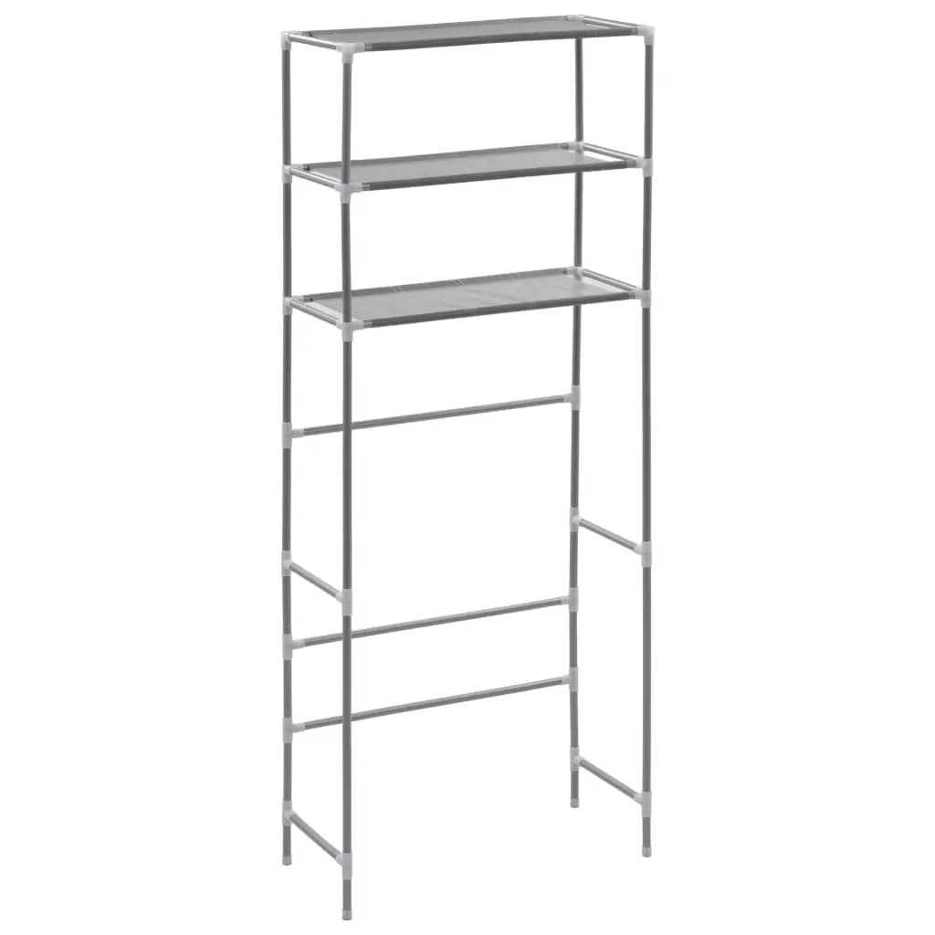 3-Tier Storage Rack over Laundry Machine Silver 69x28x169 cm 282465