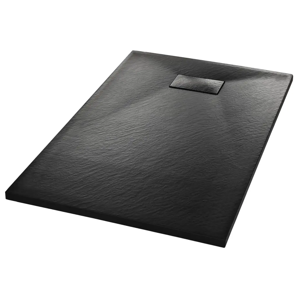 Shower Base Tray SMC Black 100x80 cm 144781 - Hardware