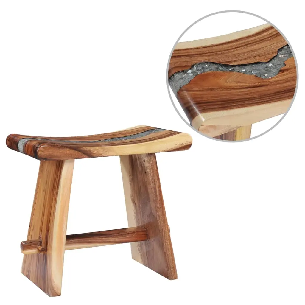 Stool Solid Suar Wood and Polyresin 281647 - Furniture