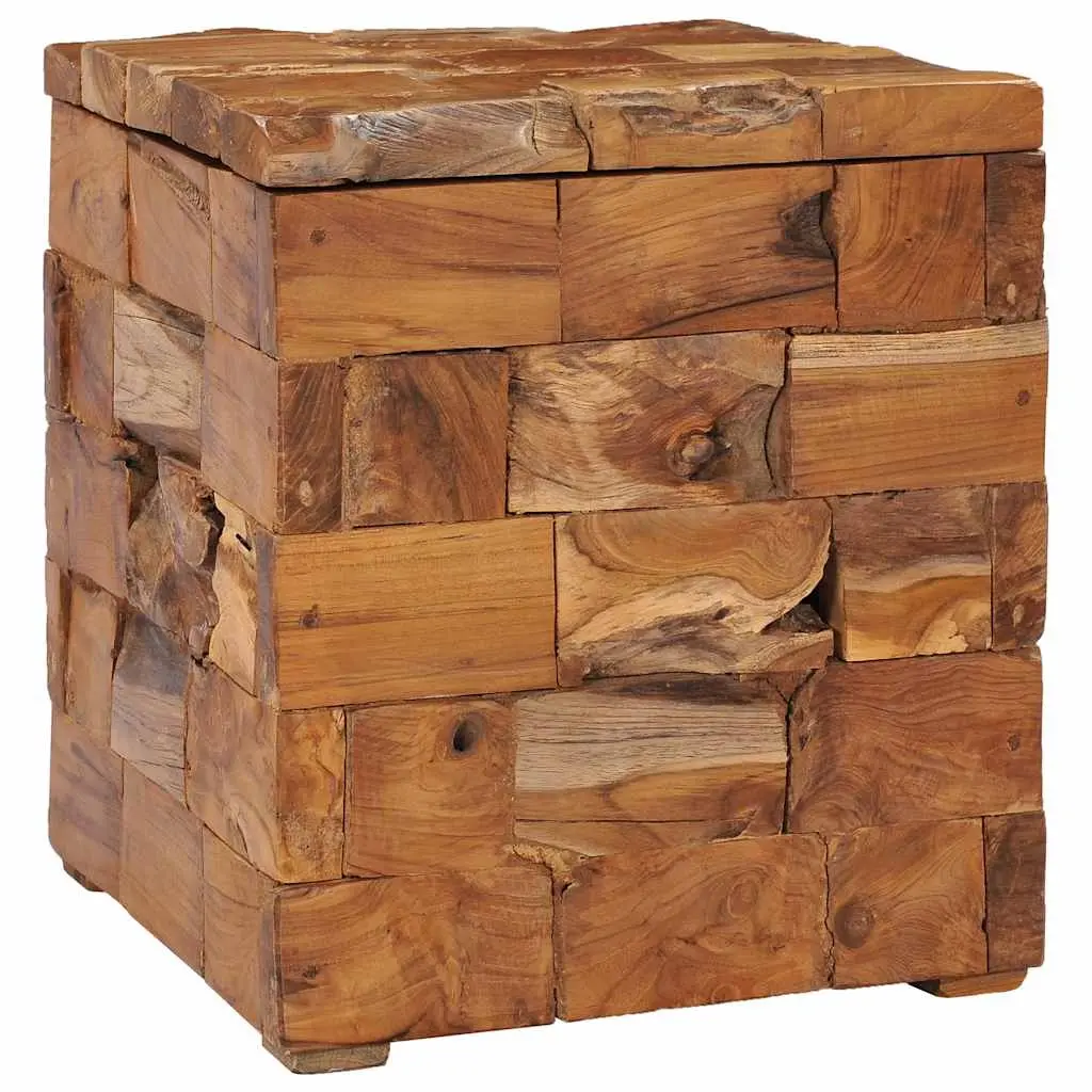 Storage Stool Solid Teak Wood 281654 - Furniture