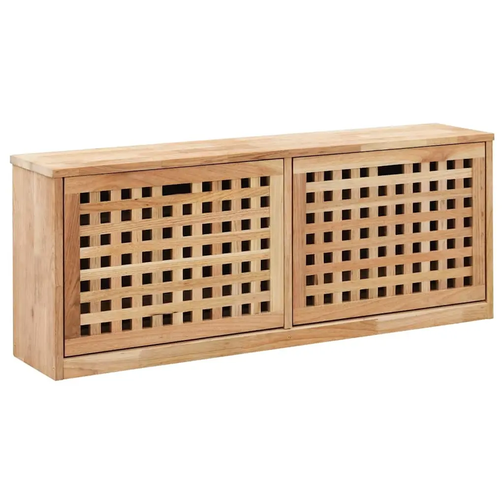 Shoe Storage Bench 94x20x38 cm Solid Walnut Wood 247599 - Home & Garden