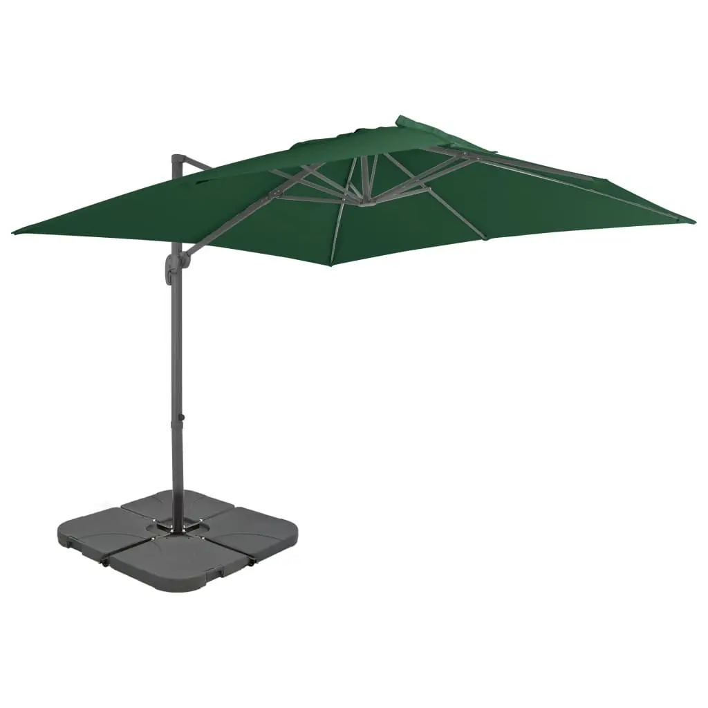 Garden Parasol with Portable Base Green 276345 - Home & Garden