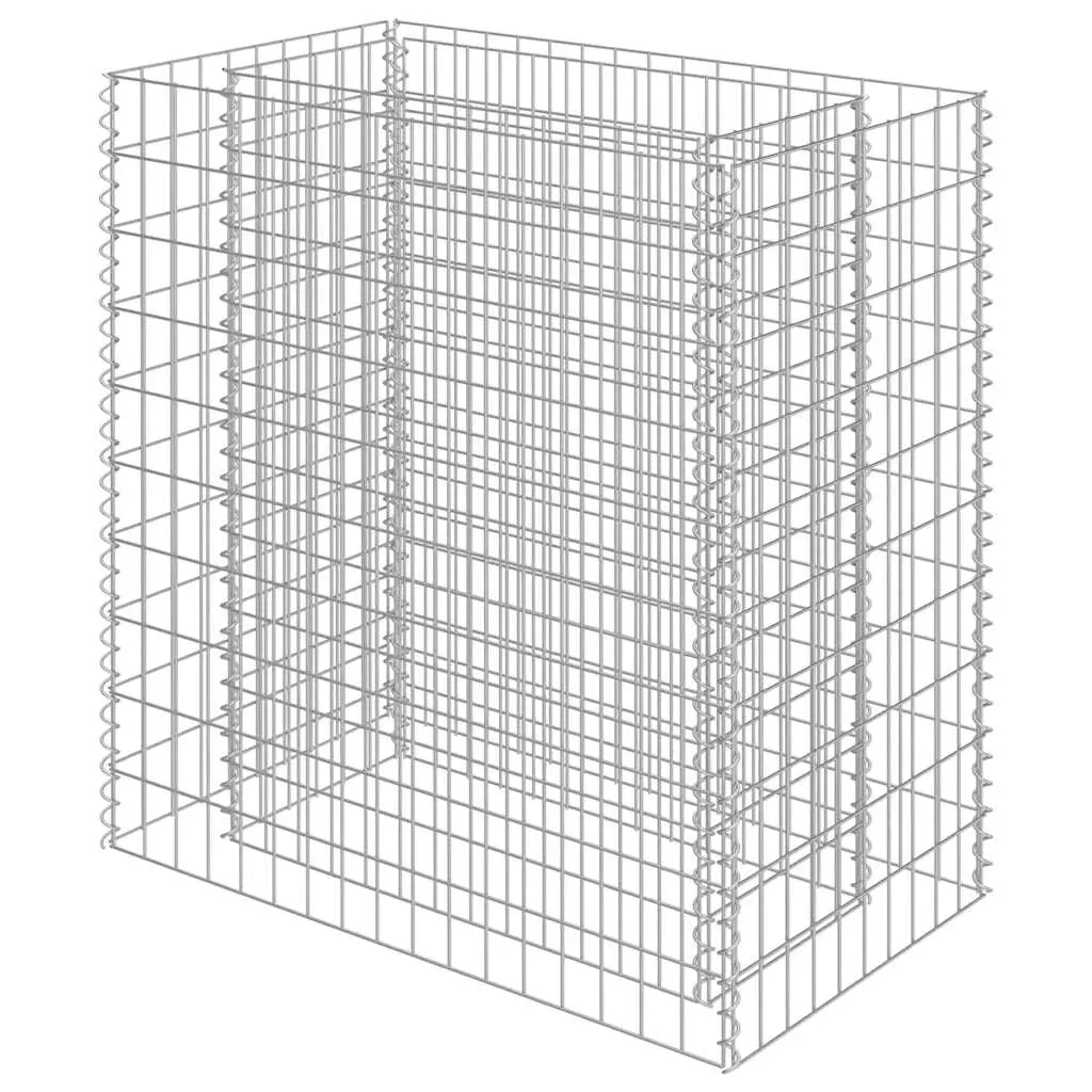 Gabion Raised Bed Galvanised Steel 90x50x100 cm 143568 - Home & Garden
