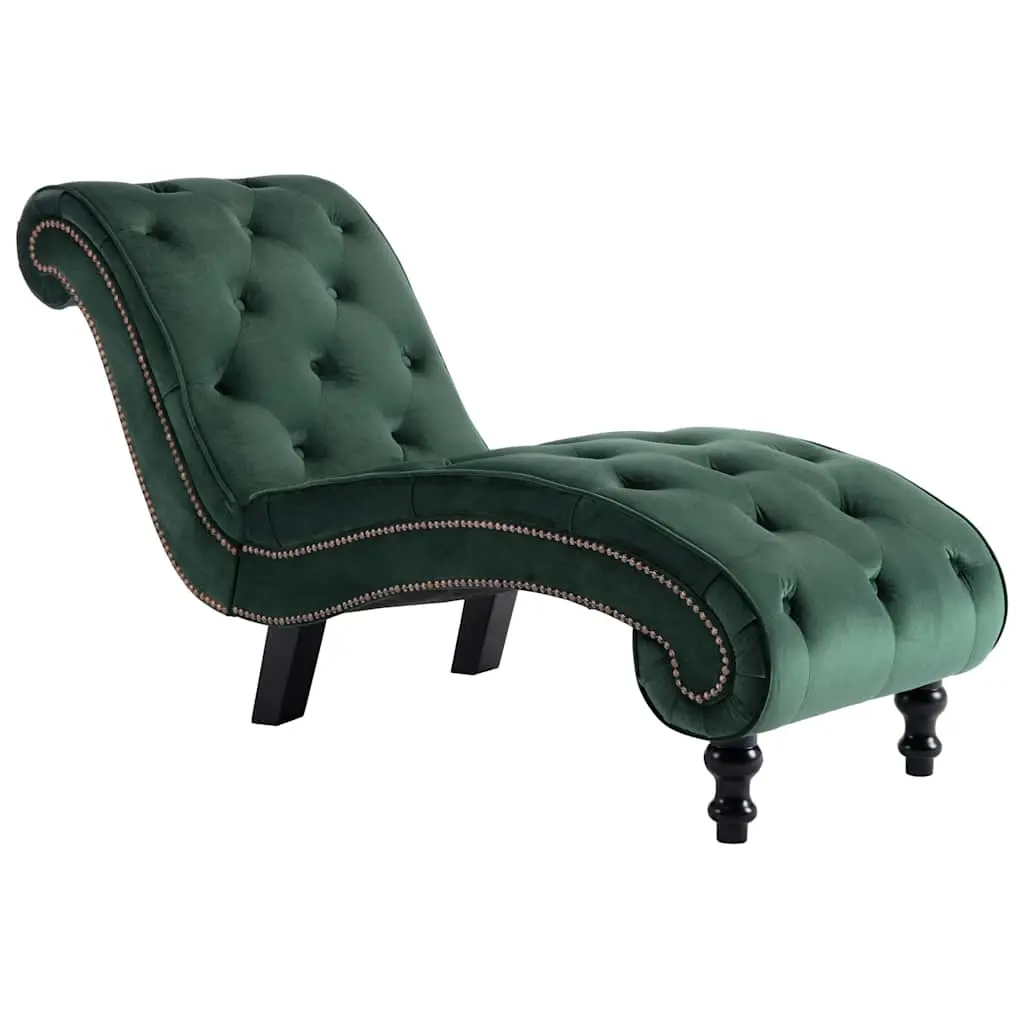 Chaise Lounge Green Velvet 248610 - Furniture