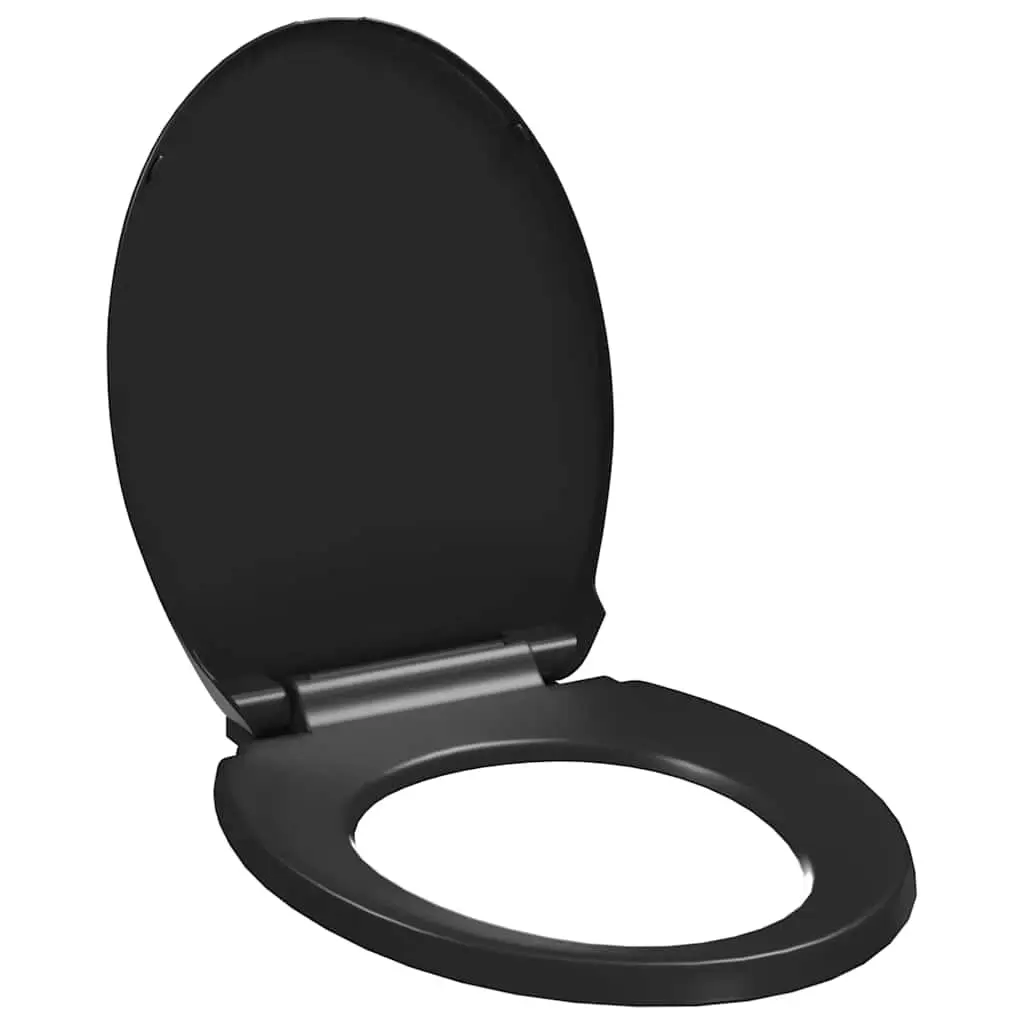 Soft-close Toilet Seat with Quick-release Design Black 145021