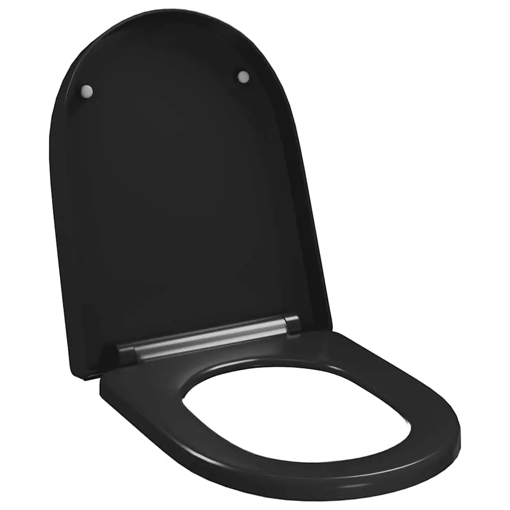 Soft-close Toilet Seat with Quick-release Design Black 145023