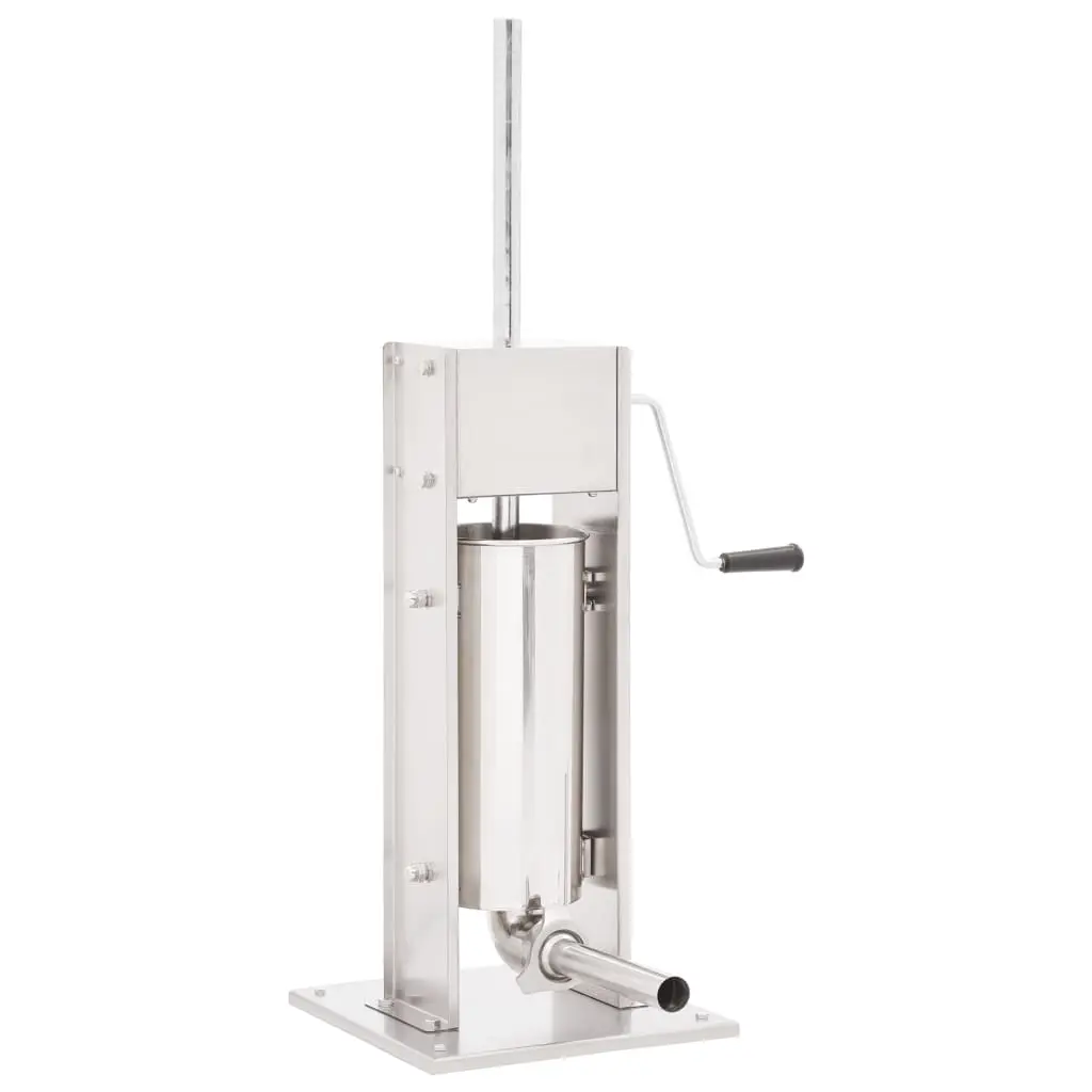 Manual Sausage Stuffer Silver 5 L Stainless Steel 50962 - Home & Garden