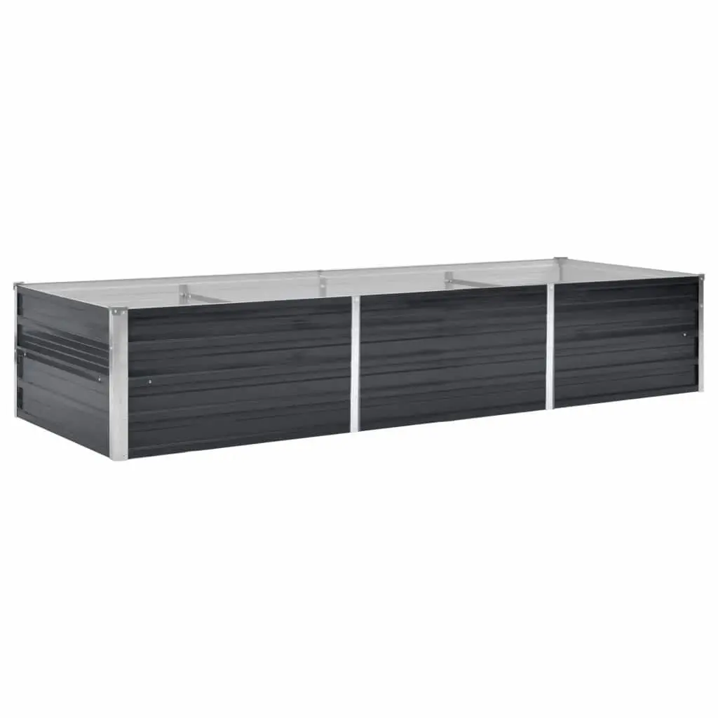 Garden Raised Bed Anthracite 240x80x45 cm Galvanised Steel 45727 - Home & Garden