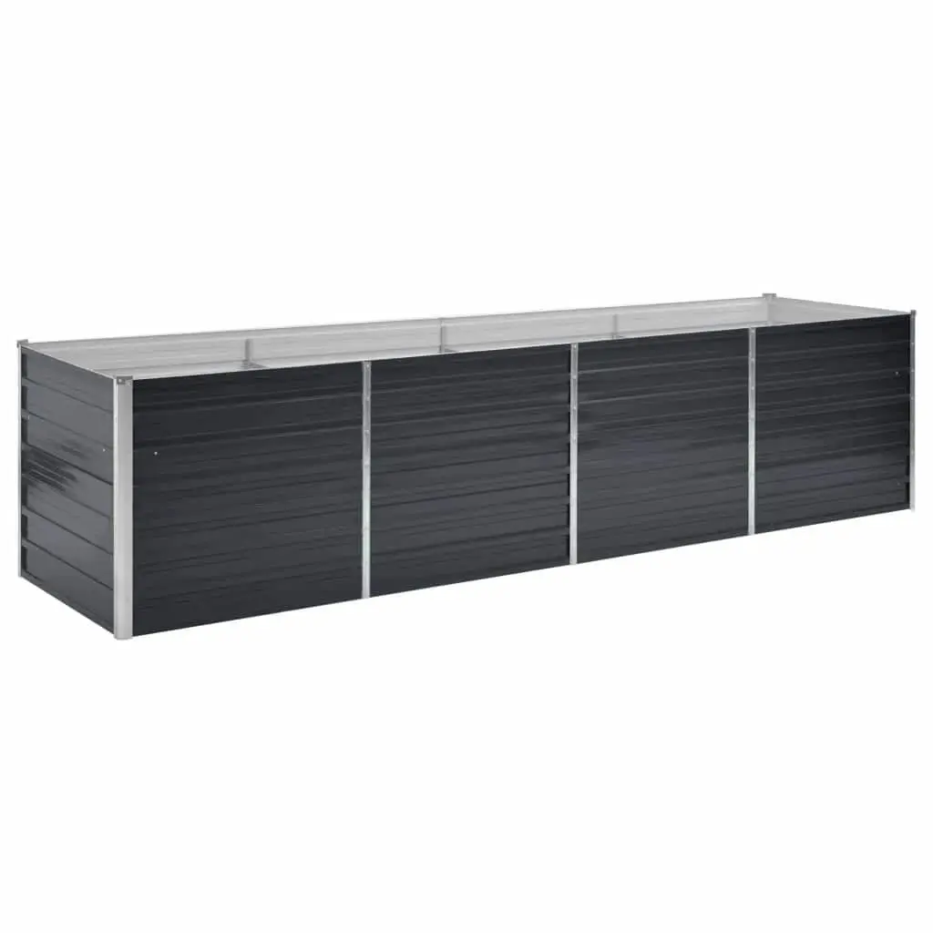 Garden Raised Bed Anthracite 320x80x77 cm Galvanised Steel 45728 - Home & Garden