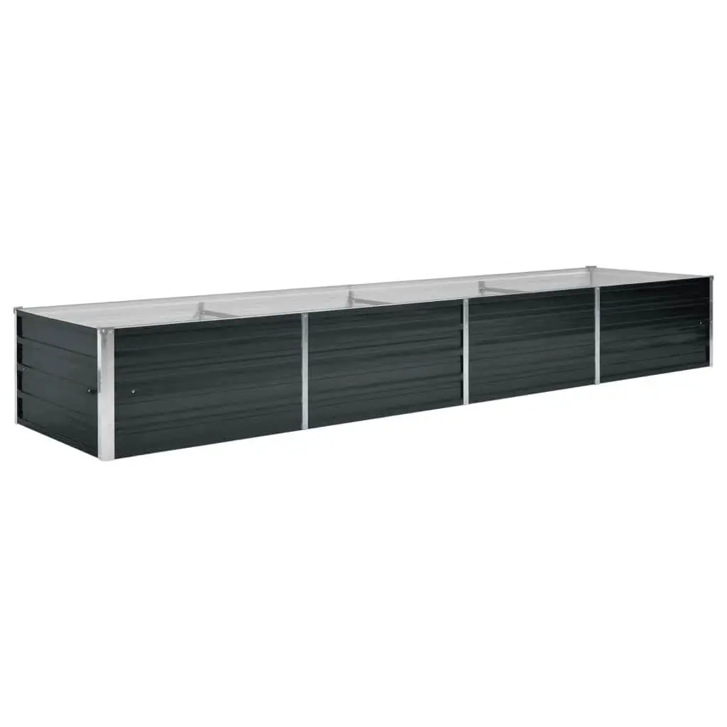 Garden Raised Bed Anthracite 320x80x45 cm Galvanised Steel 45729 - Best Sellers From $10