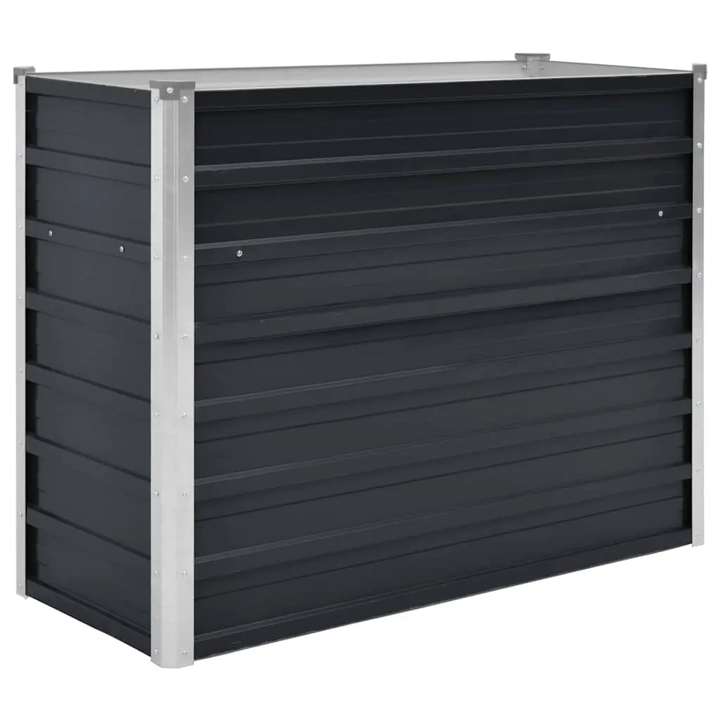 Garden Raised Bed Anthracite 100x40x77 cm Galvanised Steel 45732 - Home & Garden