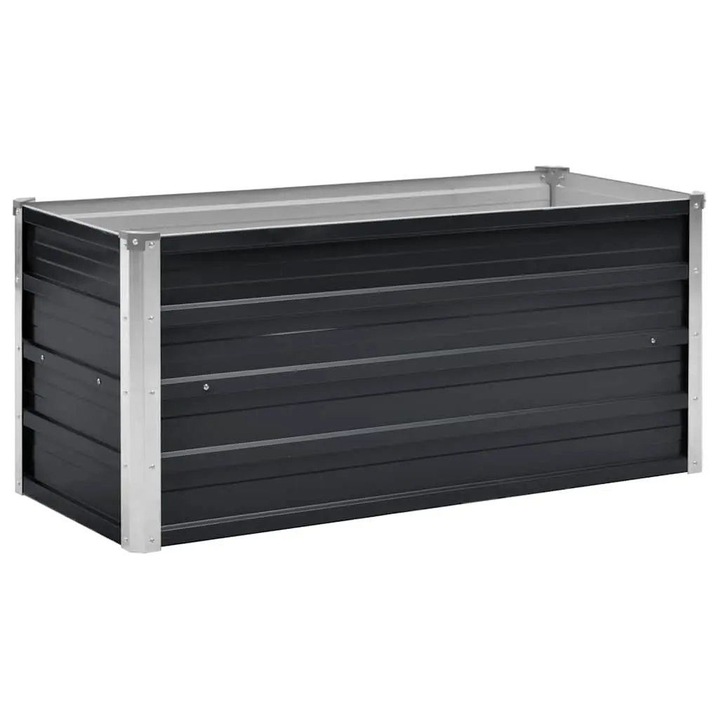 Garden Raised Bed Anthracite 100x40x45 cm Galvanised Steel 45733 - Home & Garden