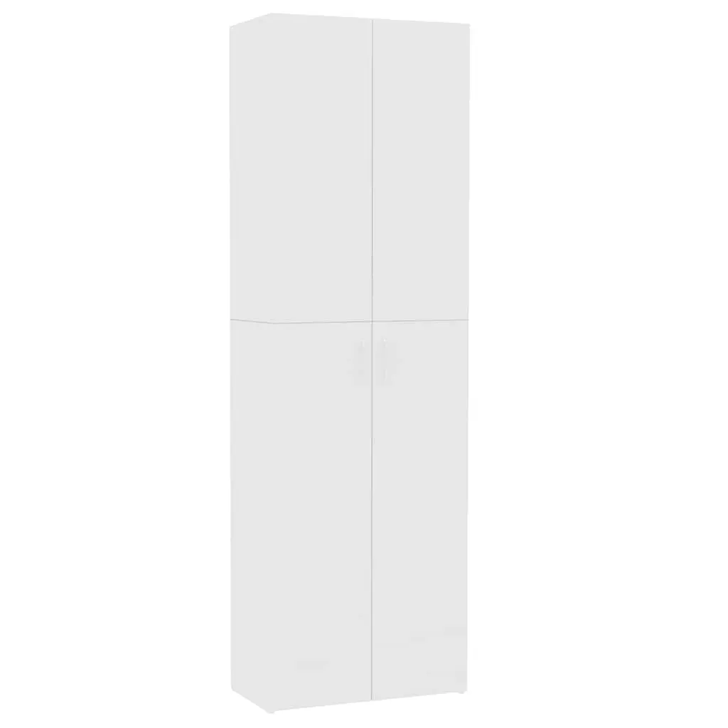 Office Cabinet White 60x32x190 cm Engineered Wood 800297 - Furniture