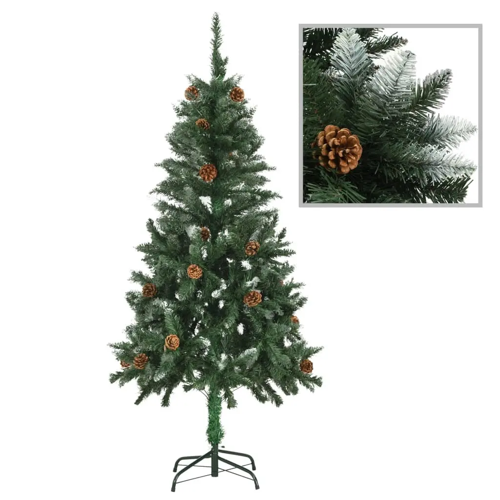 Artificial Christmas Tree with Pine Cones and White Glitter 150 cm 284317 - Up to 60% Off Christmas Decoration Specials