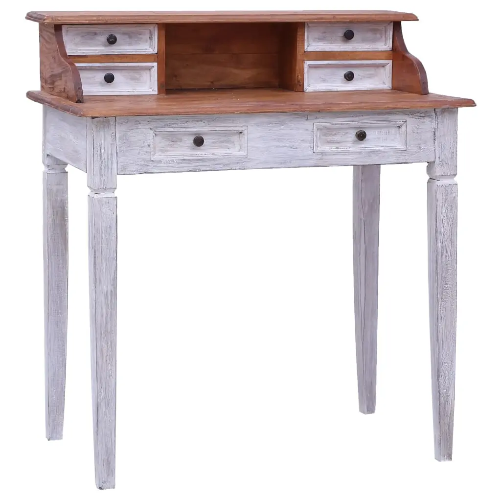 Writing Desk with Drawers 90x50x101 cm Solid Mahogany Wood 283911 - Furniture