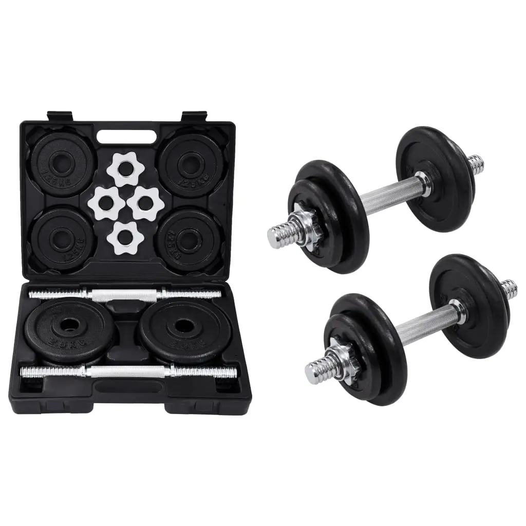 15 Piece Dumbbell set 20 kg Cast Iron 91965 - Sports & Outdoor