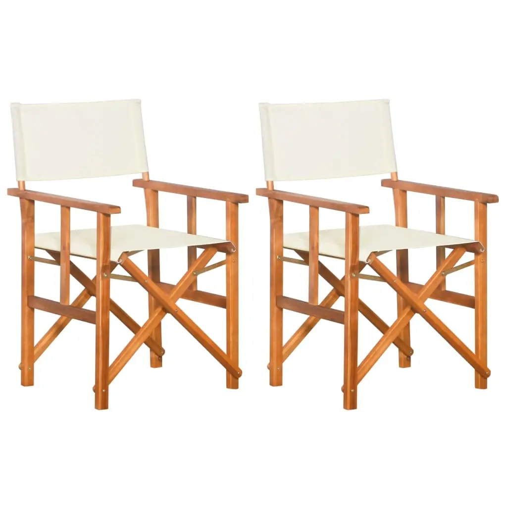 Director's Chairs 2 pcs Solid Acacia Wood 45946 - Up to 65% off Outdoor Furniture