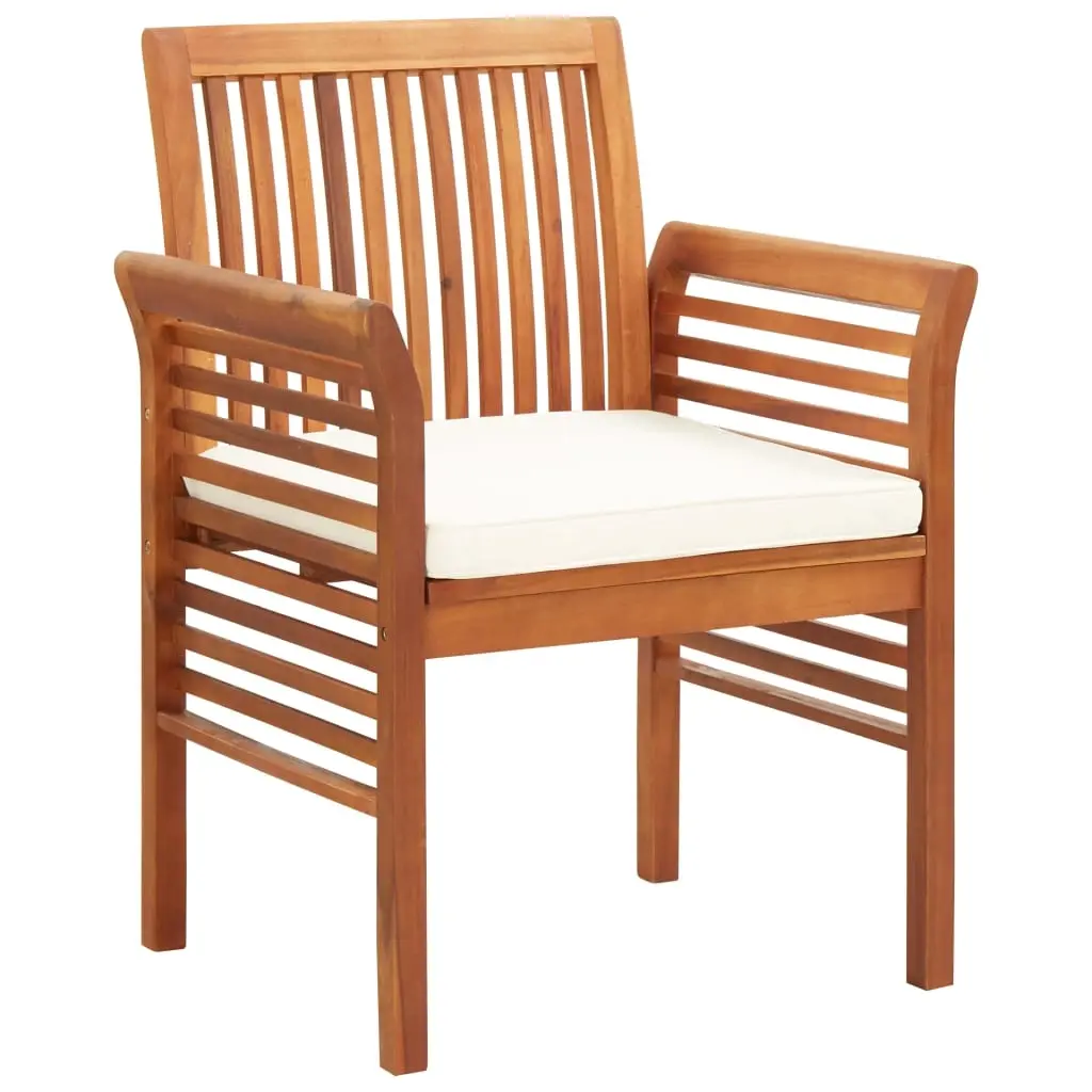Garden Dining Chair with Cushion Solid Acacia Wood 45964 - Furniture