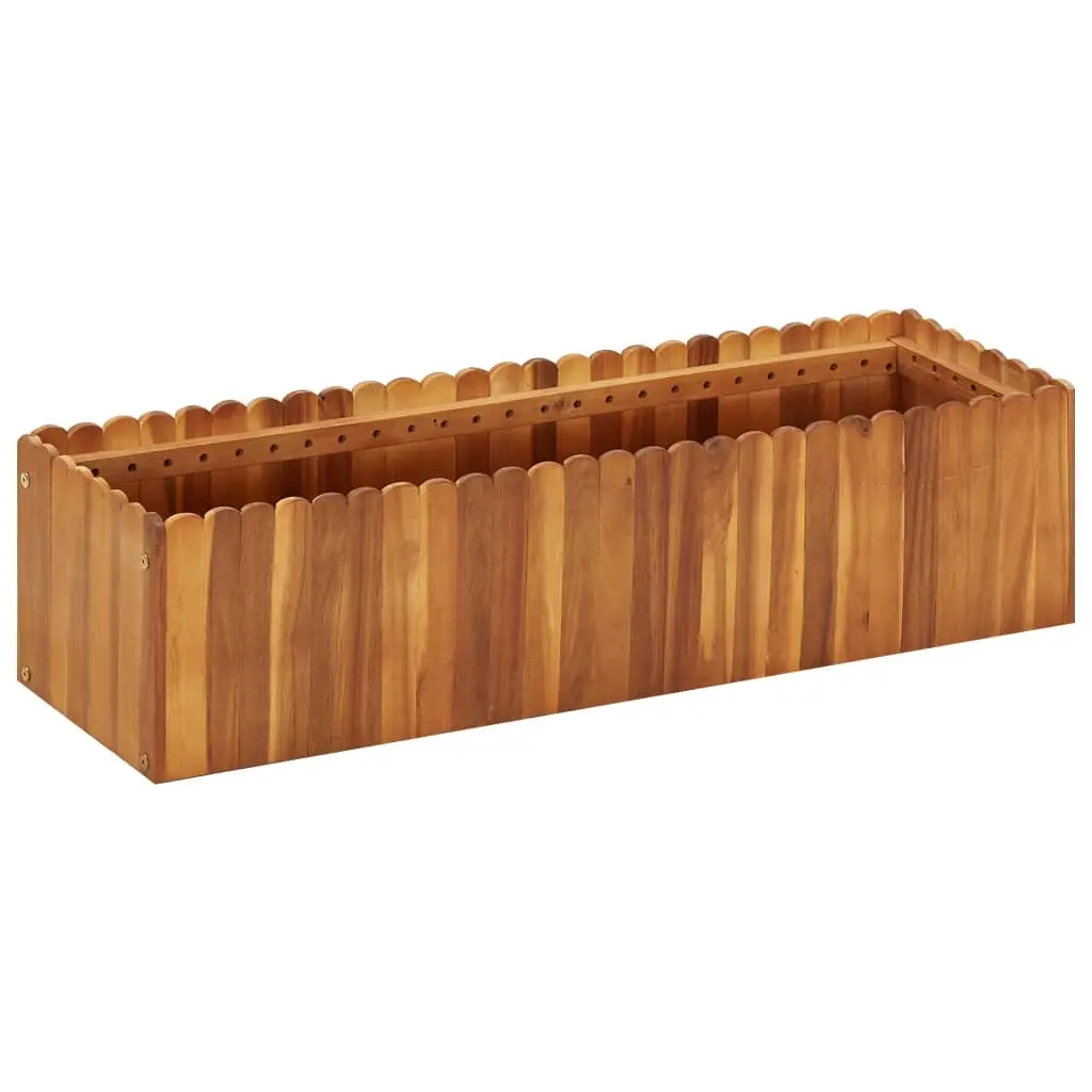 Garden Raised Bed 100x30x25 cm Solid Acacia Wood 45918 - Home & Garden