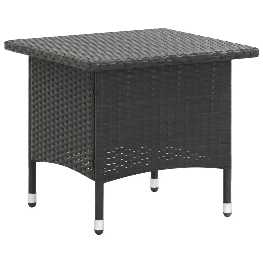 Tea Table Black 50x50x47 cm Poly Rattan 46250 - Furniture
