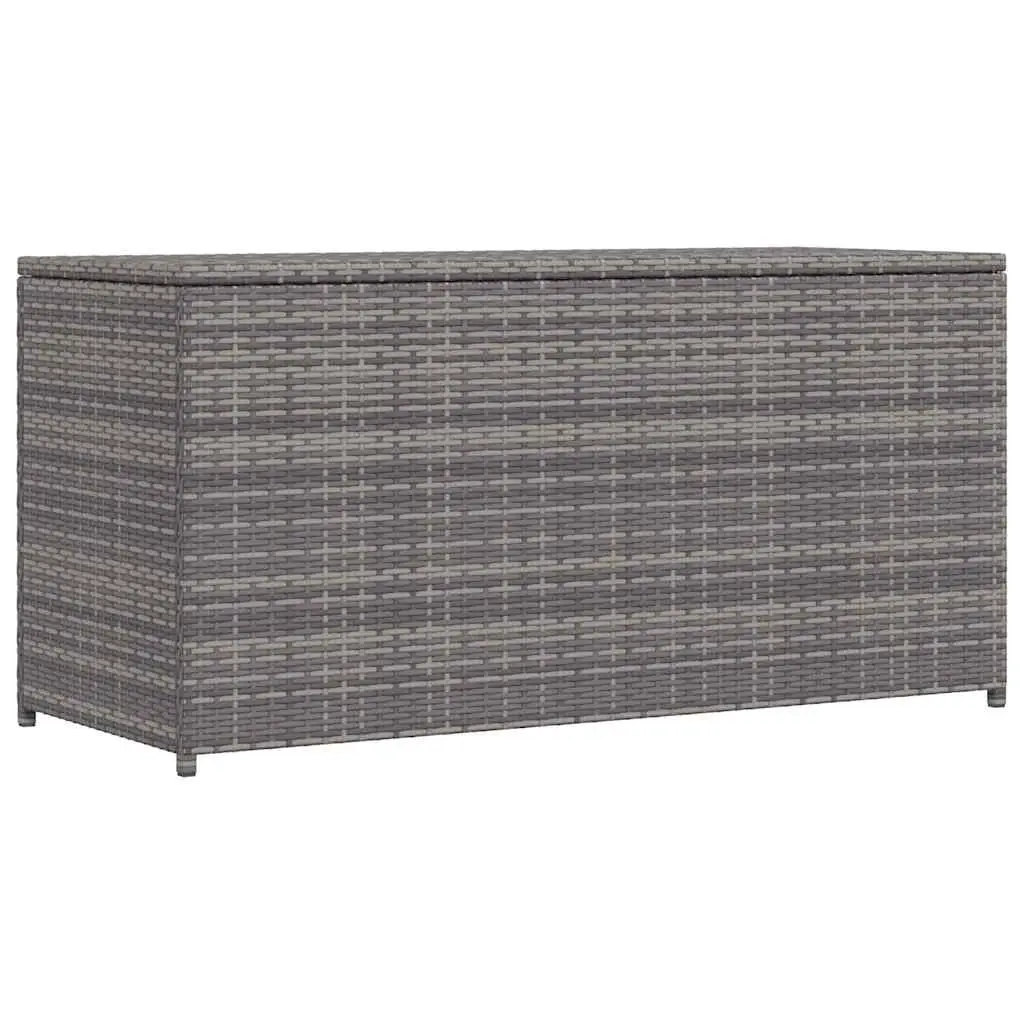 Garden Storage Box Grey 120x50x60 cm Poly Rattan 46460 - Furniture