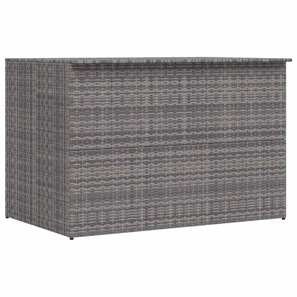 Garden Storage Box Grey 150x100x100 cm Poly Rattan 46467 - Outdoor Storage Boxes - Up to 60% off