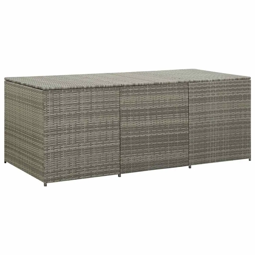Garden Storage Box Poly Rattan 180x90x70 cm Grey 46479 - Outdoor Storage Boxes - Up to 60% off