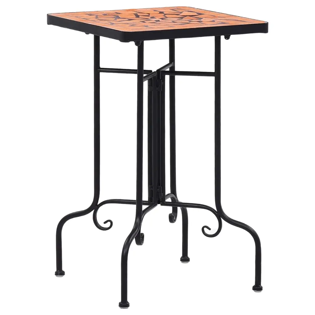Mosaic Side Table Terracotta Ceramic 46709 - Furniture