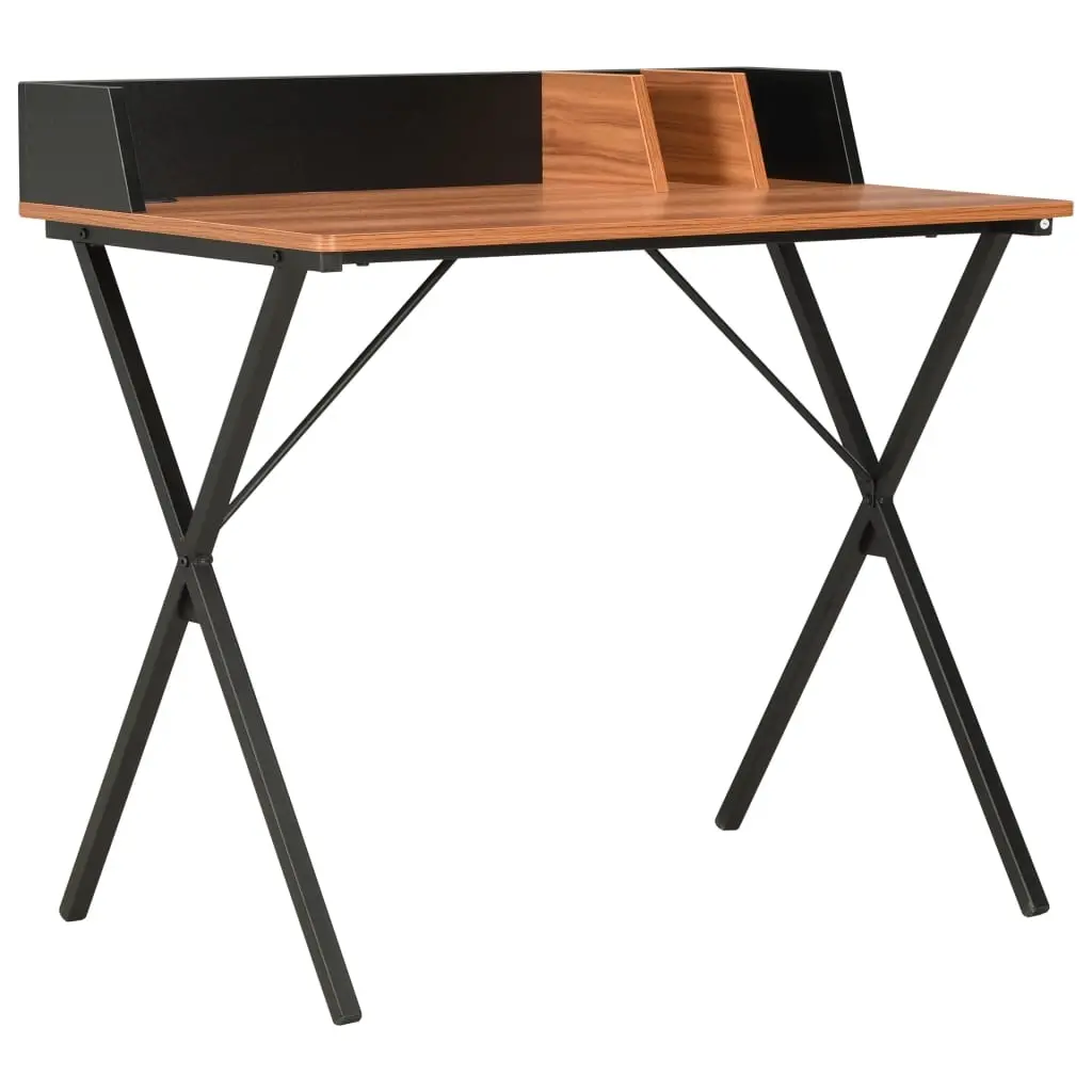 Desk Black and Brown 80x50x84 cm 20274 - Furniture