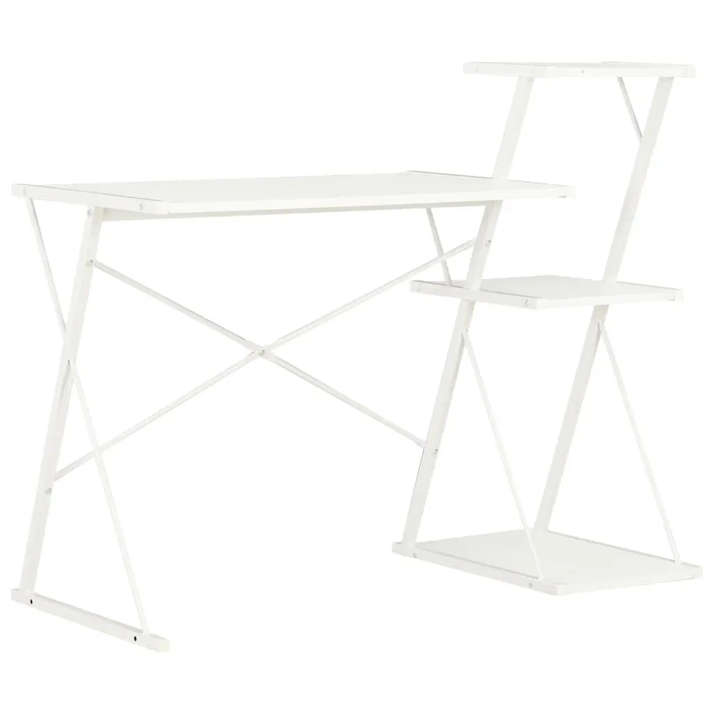 Desk with Shelf White 116x50x93 cm 20287 - Furniture