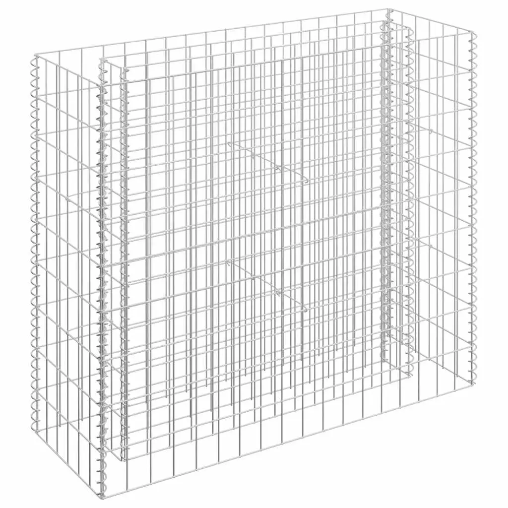 Gabion Raised Bed Galvanised Steel 90x30x90 cm 145631 - Home & Garden