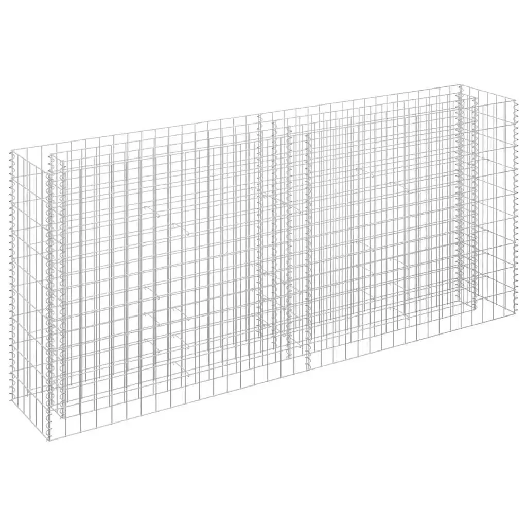 Gabion Raised Bed Galvanised Steel 180x30x90 cm 145635 - Home & Garden