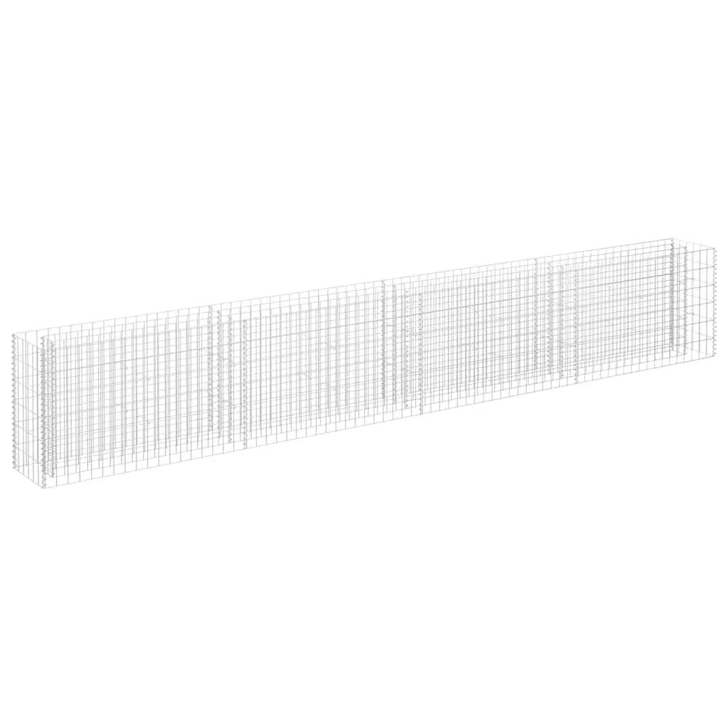 Gabion Raised Bed Galvanised Steel 360x30x60 cm 145642 - Home & Garden